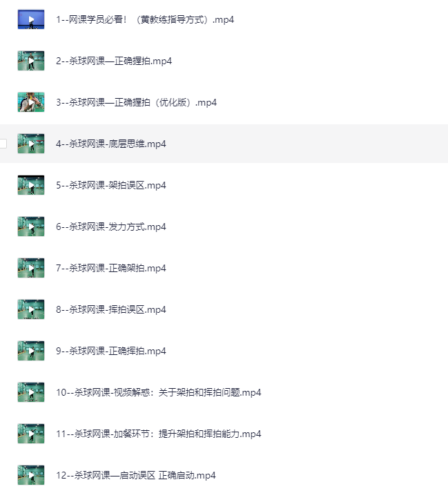 打羽毛球运动教学课程   [技巧教学]  [MP4]   [12.84 GB]